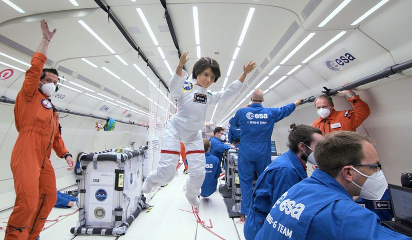 Astronaut Barbie doll jets off on zero gravity flight